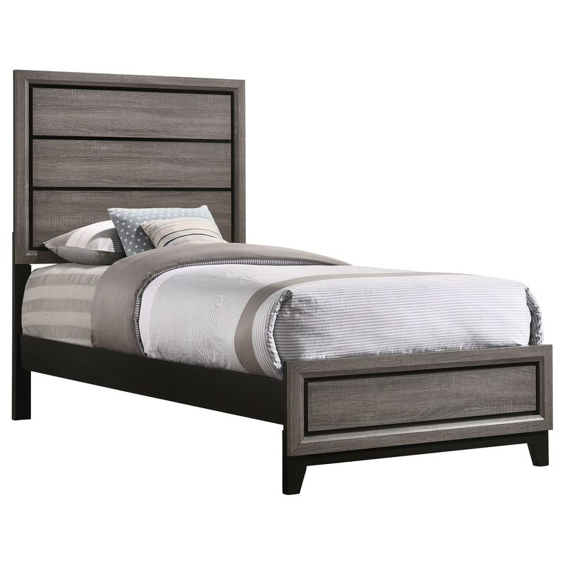 Cama de panel Watson, roble gris