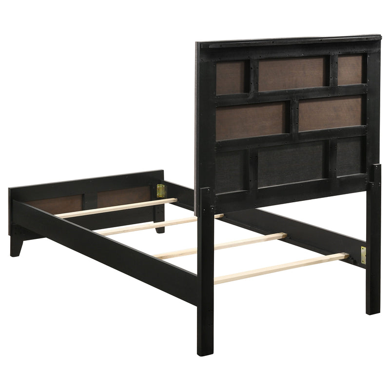 Cama de panel Watson, roble gris