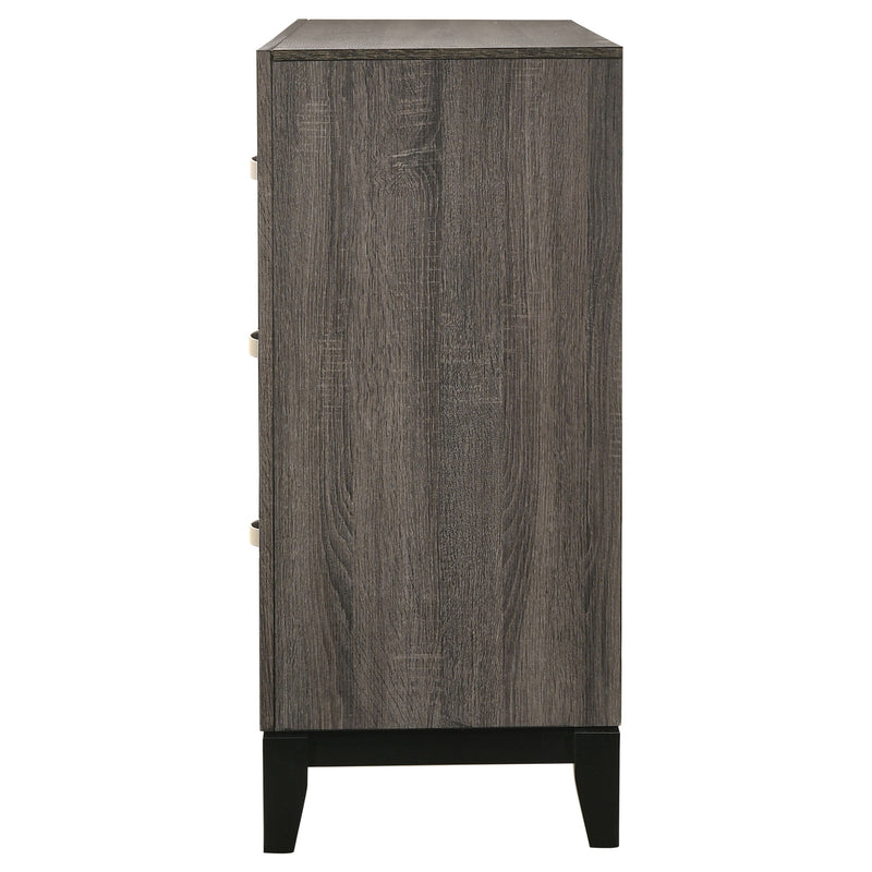 Cómoda Watson de 6 cajones roble gris