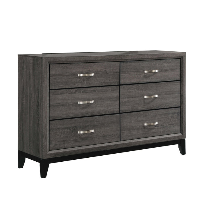 Watson Bedroom Set Grey Oak and Black