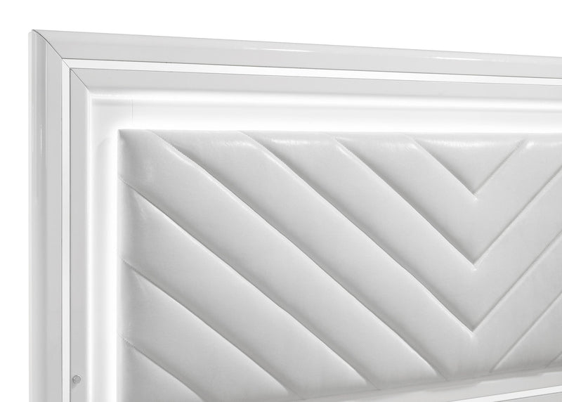 Juego de Dormitorio Cassia LED de Alto Brillo