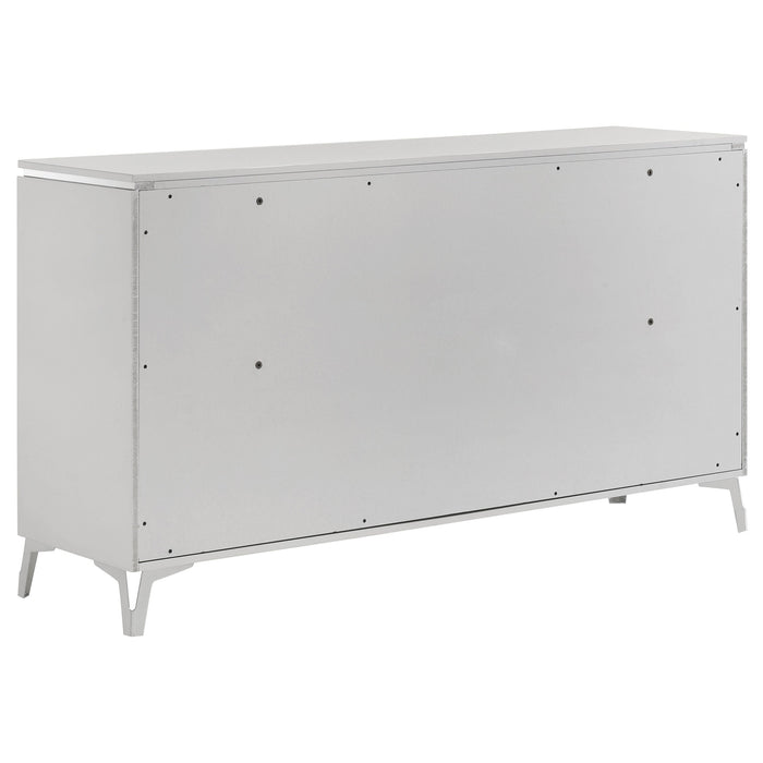 Cassia 6-drawer Bedroom Dresser Cabinet White High Gloss