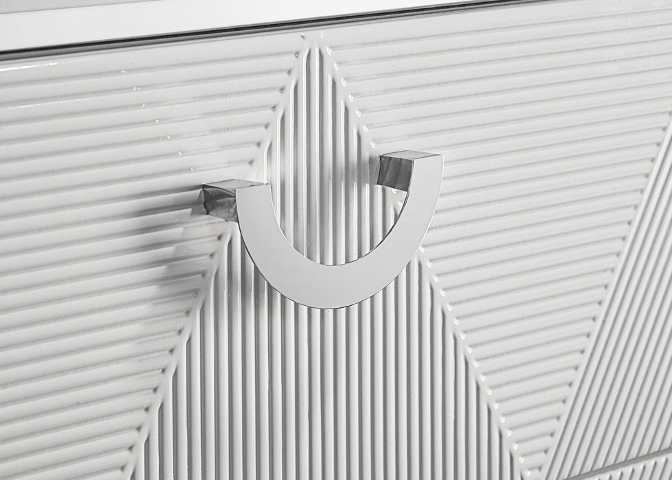 Cassia 6-drawer Bedroom Dresser Cabinet White High Gloss