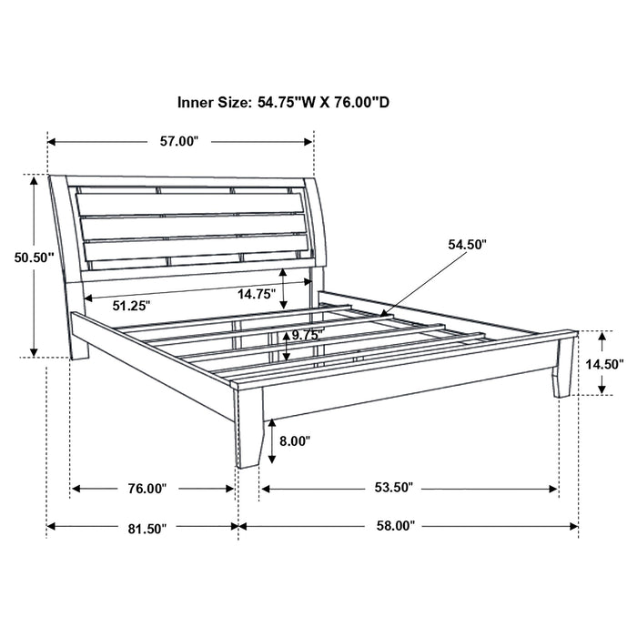 Serenity   Sleigh Bedroom Set Mod Grey