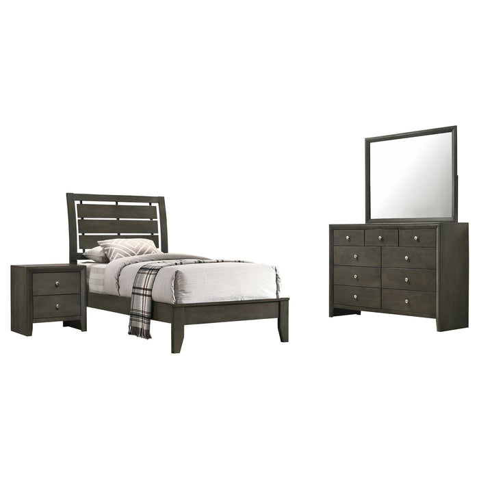 Serenity   Sleigh Bedroom Set Mod Grey