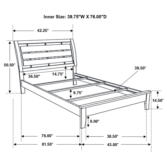 Serenity   Sleigh Bedroom Set Mod Grey