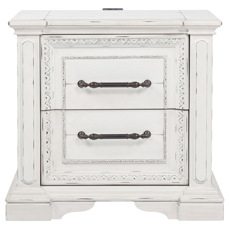 McKinney 2-drawer Nightstand with Dual USB Vintage White