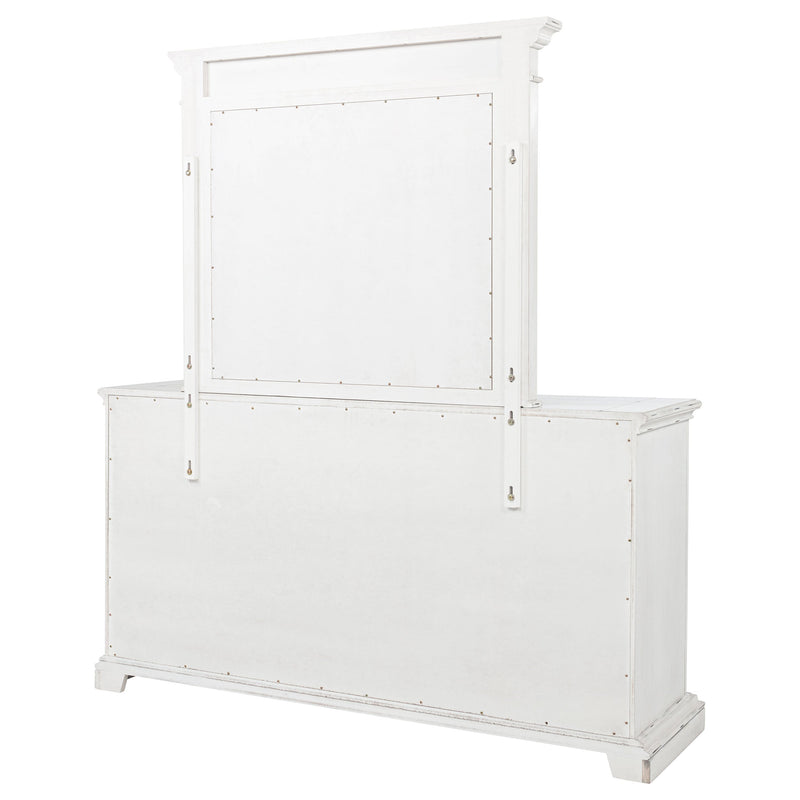 McKinney 6-drawer Bedroom Dresser with Mirror Vintage White