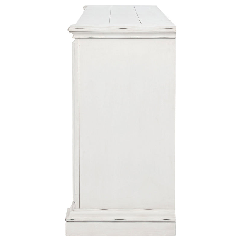 Cómoda de 6 cajones McKinney, mueble de dormitorio, blanco vintage