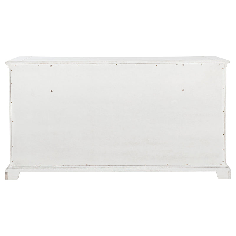 Cómoda de 6 cajones McKinney, mueble de dormitorio, blanco vintage