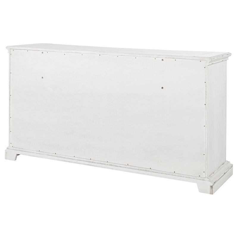 Cómoda de 6 cajones McKinney, mueble de dormitorio, blanco vintage