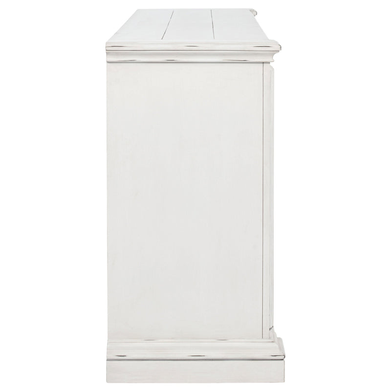 Cómoda de 6 cajones McKinney, mueble de dormitorio, blanco vintage