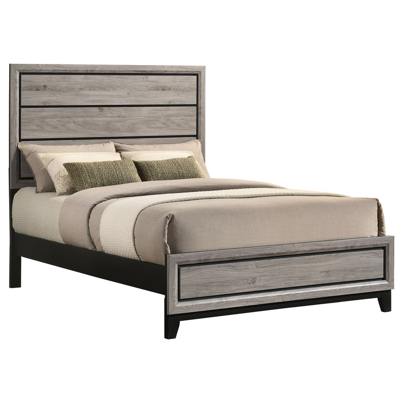 Cama Watson Wood Panel de color topo claro