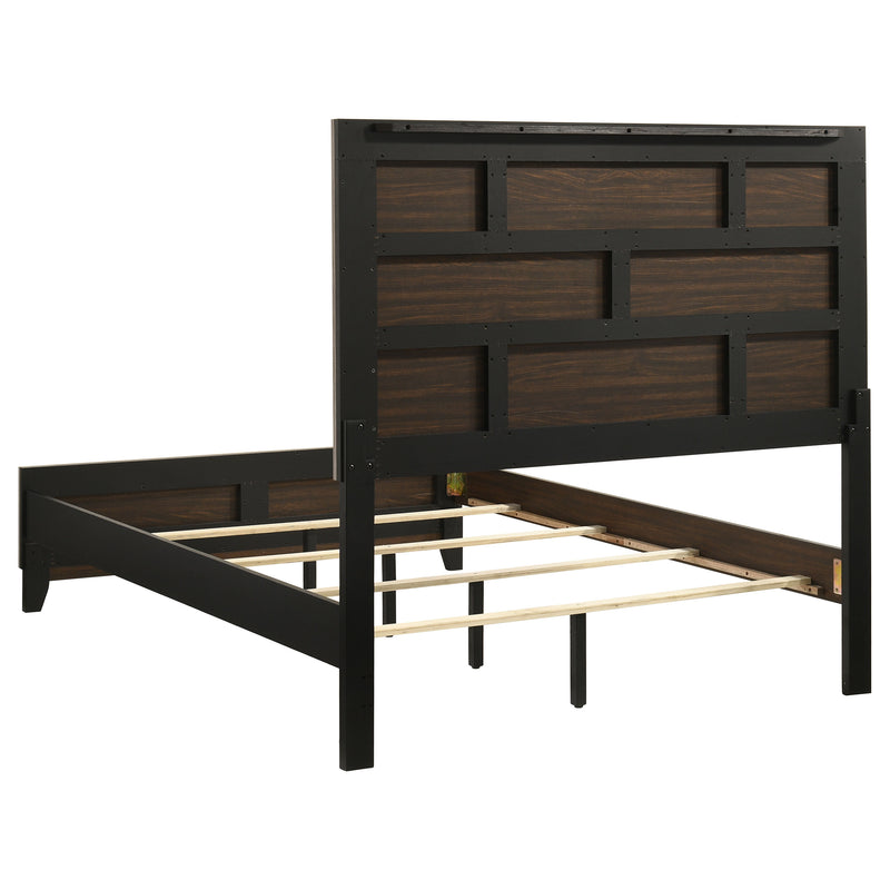 Cama Watson Wood Panel de color topo claro