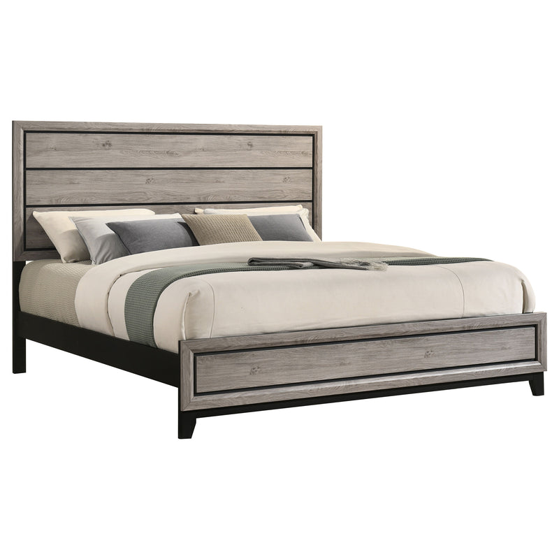 Cama Watson Wood Panel de color topo claro