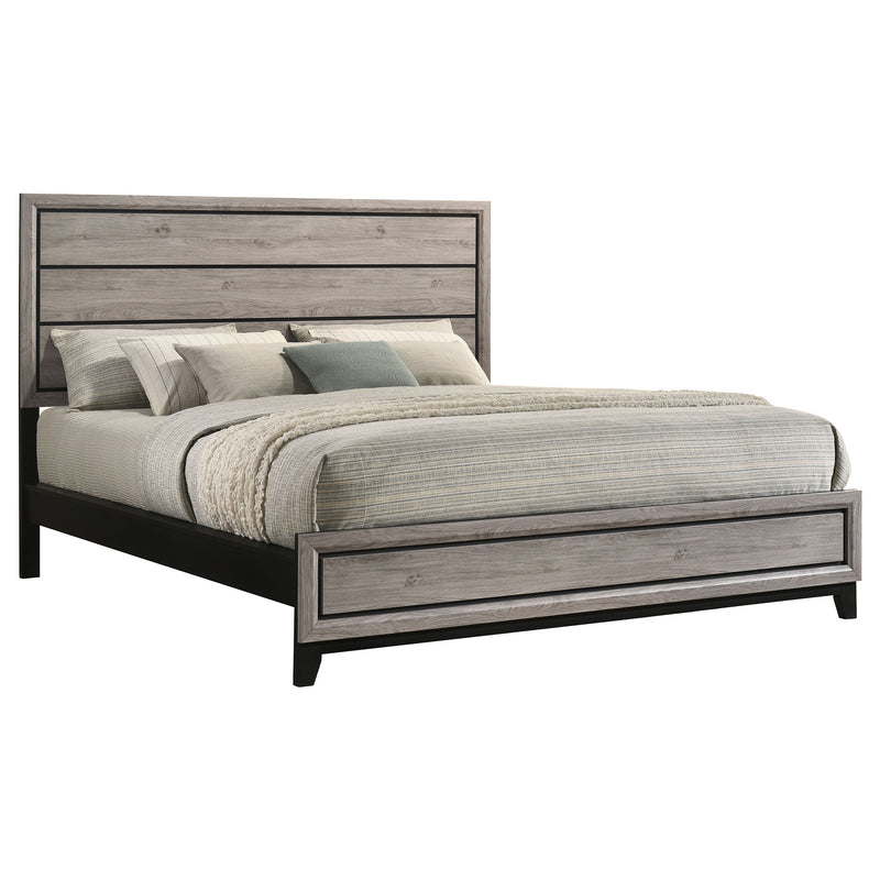 Cama Watson Wood Panel de color topo claro