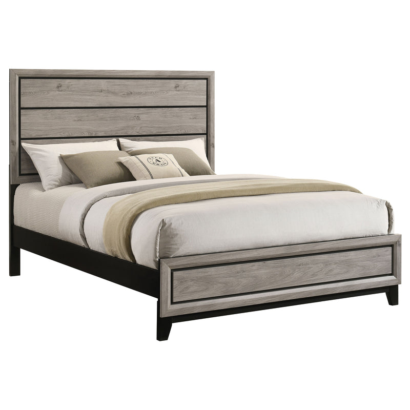 Cama Watson Wood Panel de color topo claro
