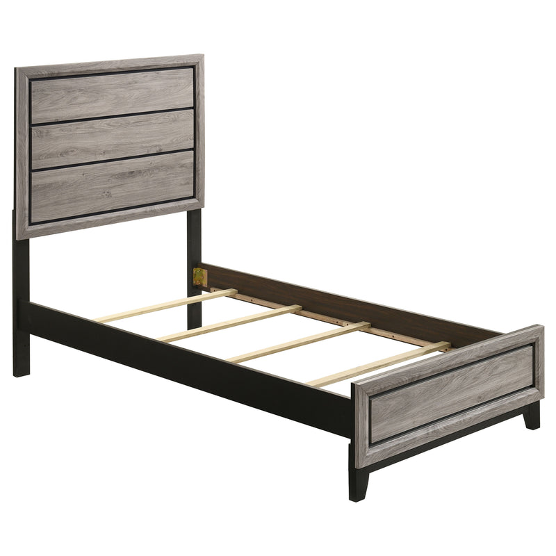 Cama Watson Wood Panel de color topo claro
