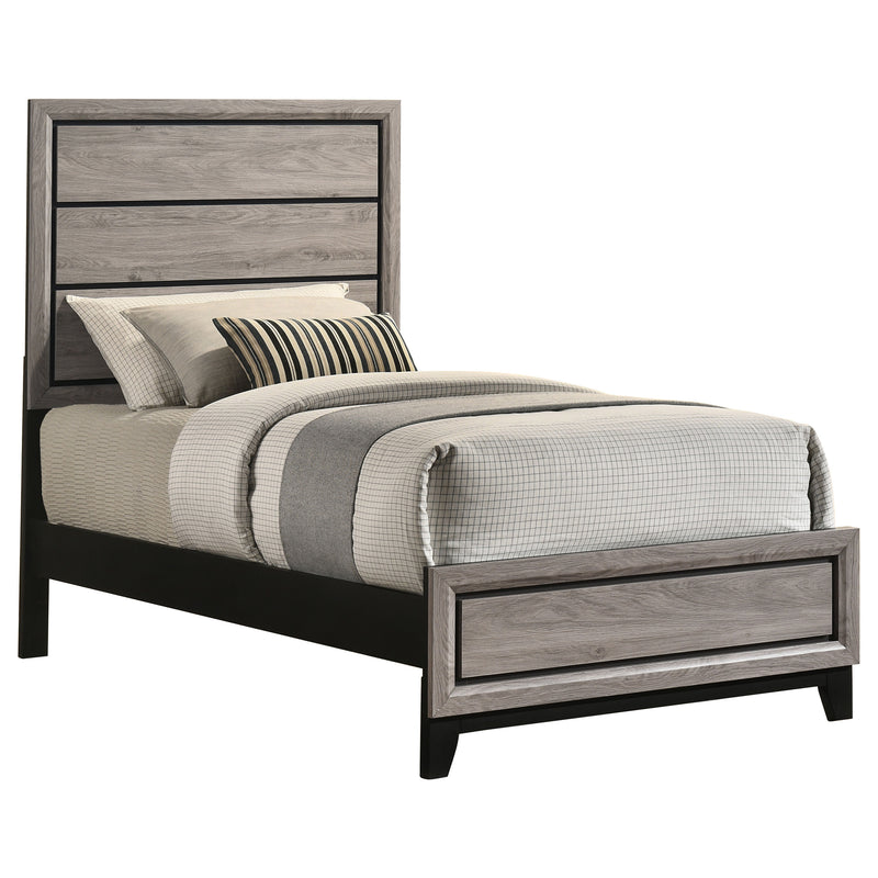 Cama Watson Wood Panel de color topo claro