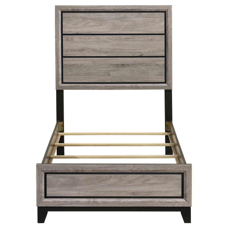 Cama Watson Wood Panel de color topo claro