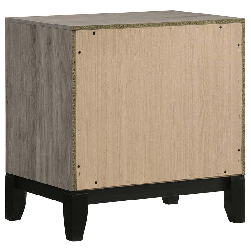 Mesita de noche Watson de 2 cajones (color taupe claro)