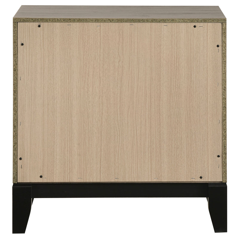 Mesita de noche Watson de 2 cajones (color taupe claro)