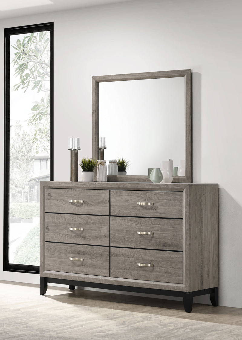 Watson 6-drawer Bedroom Dresser Cabinet Light Taupe