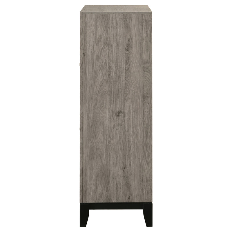 Cómoda de dormitorio Watson de 5 cajones, color gris topo claro
