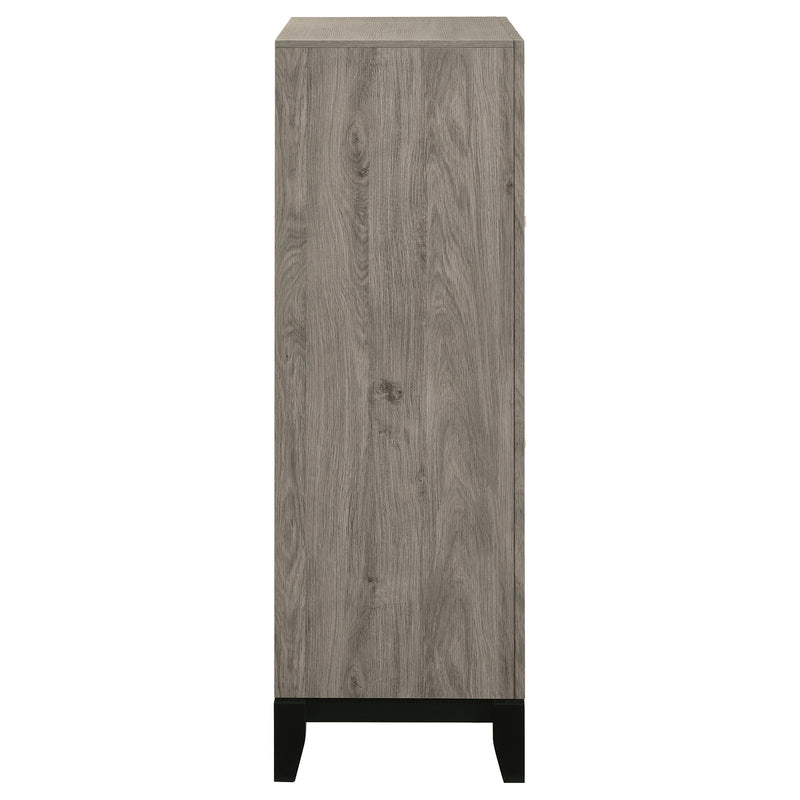 Cómoda de dormitorio Watson de 5 cajones, color gris topo claro