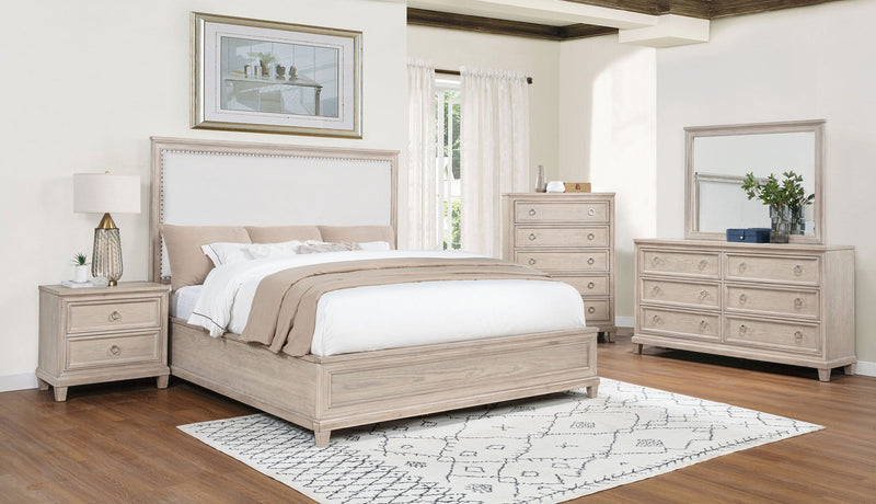 Pembroke 66-inch Panel Bed Washed Oak
