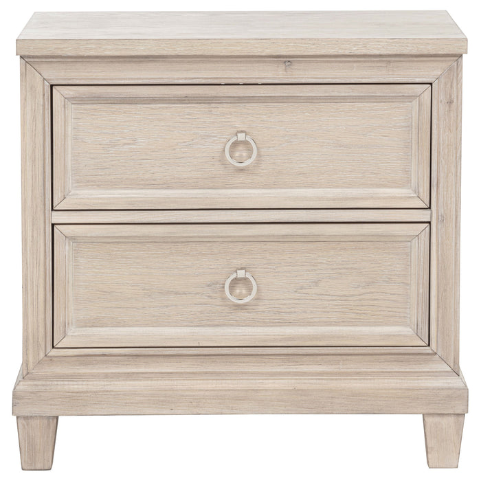 Pembroke 2-drawer Nightstand Bedside Table Washed Oak