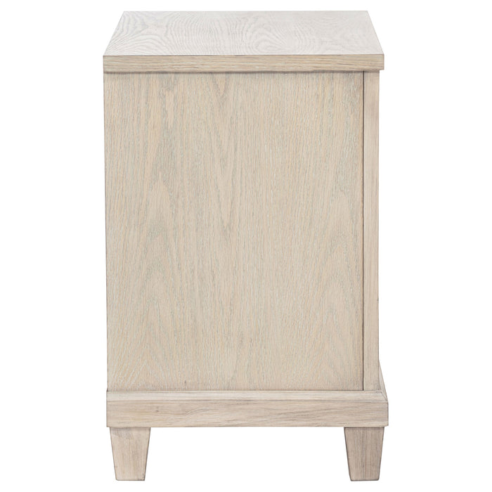 Pembroke 2-drawer Nightstand Bedside Table Washed Oak