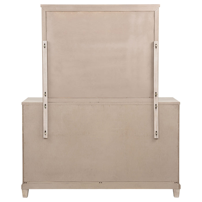 Pembroke 6-drawer Bedroom Dresser with Mirror Washed Oak