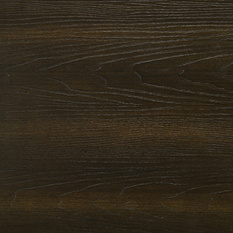 Cama con panel tapizado Atlas de 63 pulgadas, gris y roble oscuro