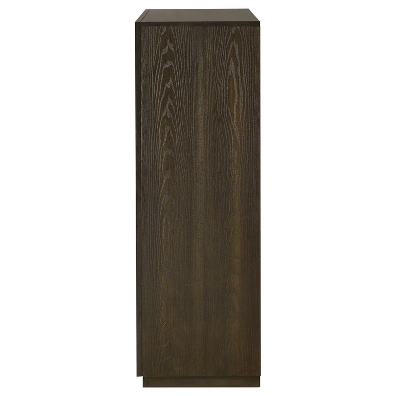 Cómoda de dormitorio Atlas de 5 cajones, roble oscuro