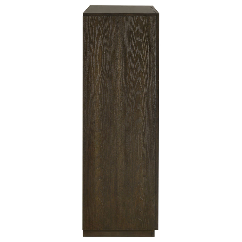 Cómoda de dormitorio Atlas de 5 cajones, roble oscuro