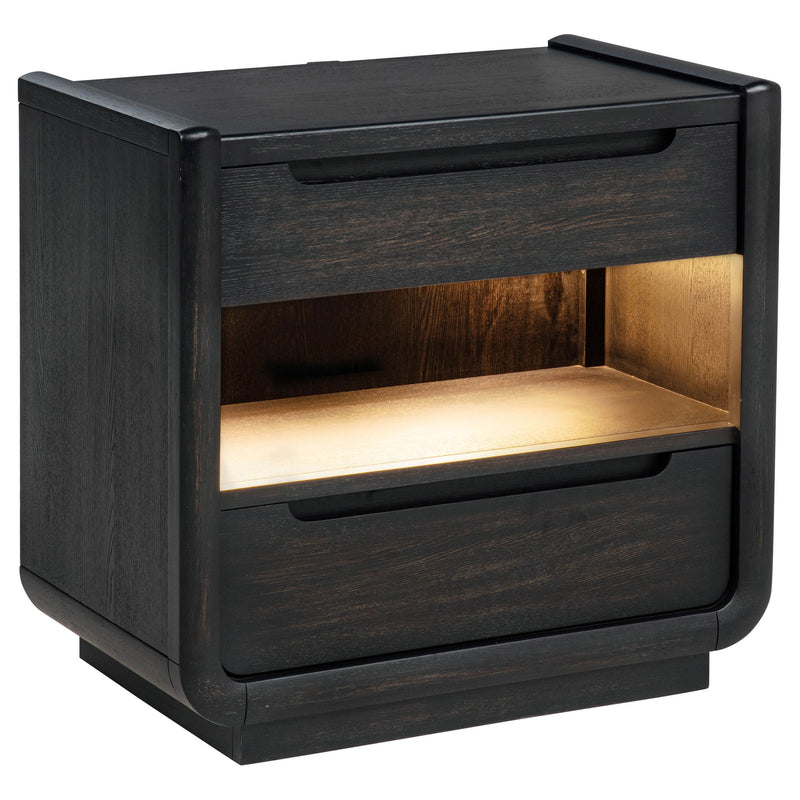 Leandro Bedroom Set Burnished Black