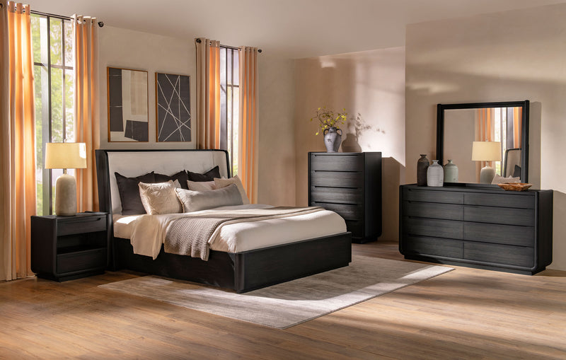 Leandro Bedroom Set Burnished Black
