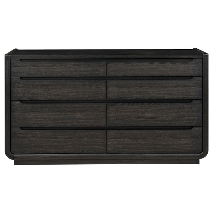 Leandro 8-drawer Bedroom Dresser Cabinet Burnished Black