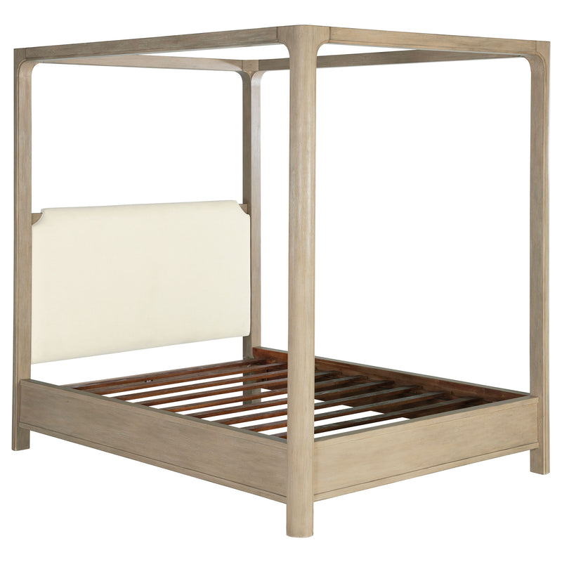 Cama con dosel Solano de 85 pulgadas en mango envejecido