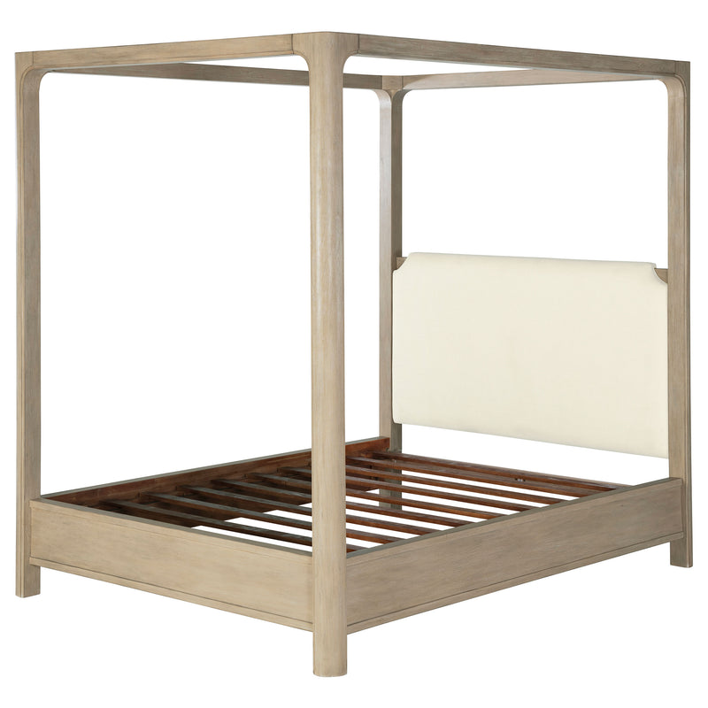 Cama con dosel Solano de 85 pulgadas en mango envejecido