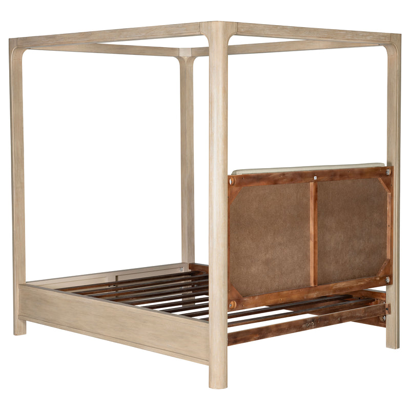 Cama con dosel Solano de 85 pulgadas en mango envejecido