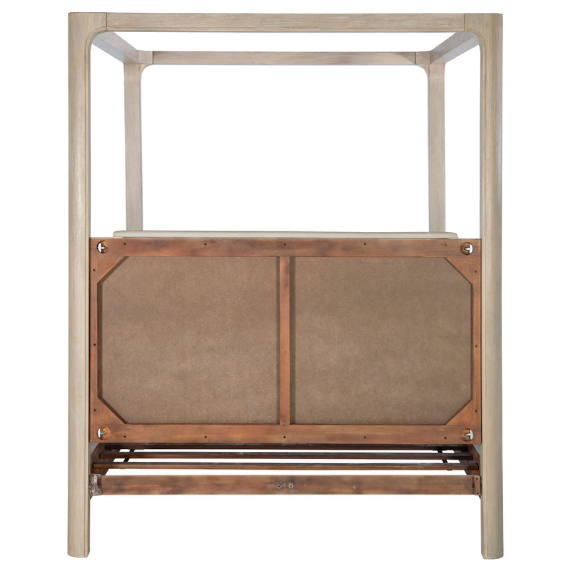 Cama con dosel Solano de 85 pulgadas en mango envejecido