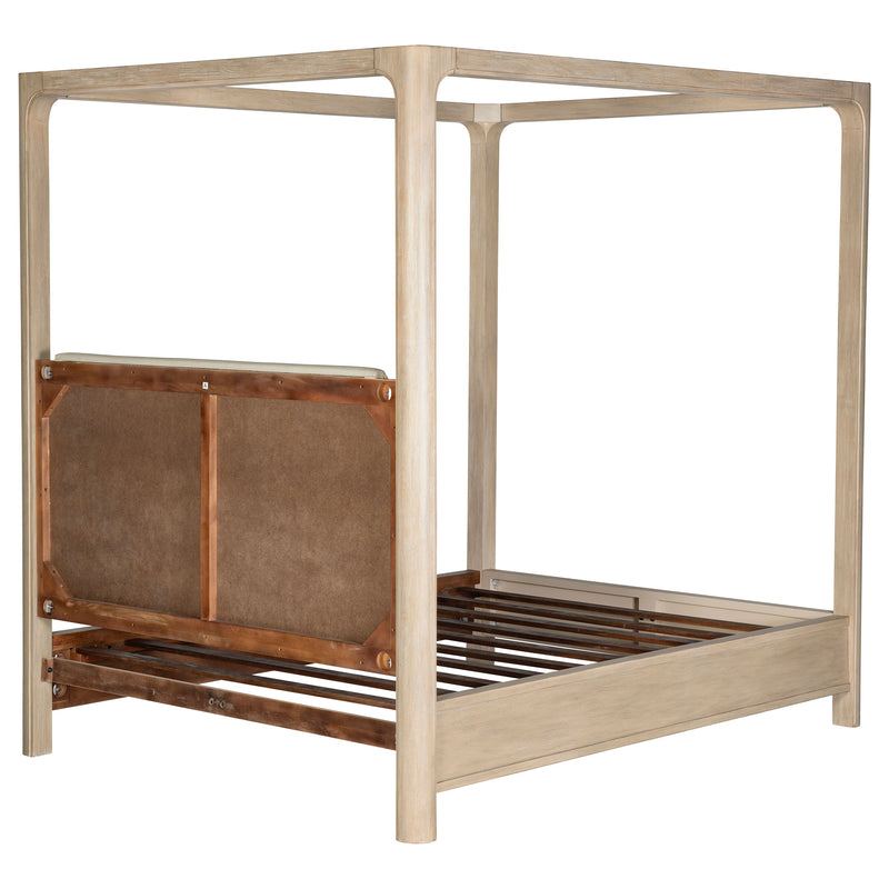 Cama con dosel Solano de 85 pulgadas en mango envejecido