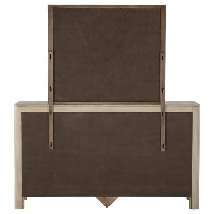 Solano 9-drawer Bedroom Dresser with Mirror Weathered Mango