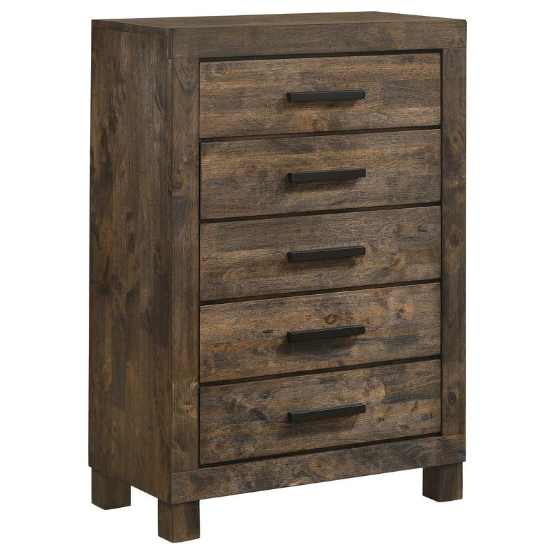 Juego de dormitorio Woodmont marrón dorado rústico