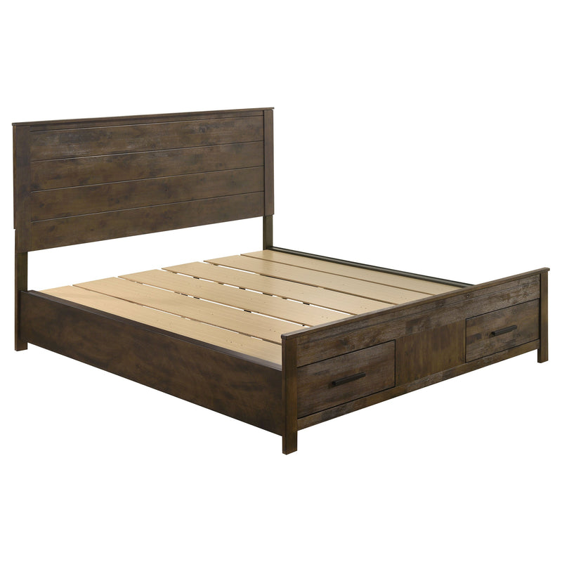 Juego de dormitorio Woodmont marrón dorado rústico