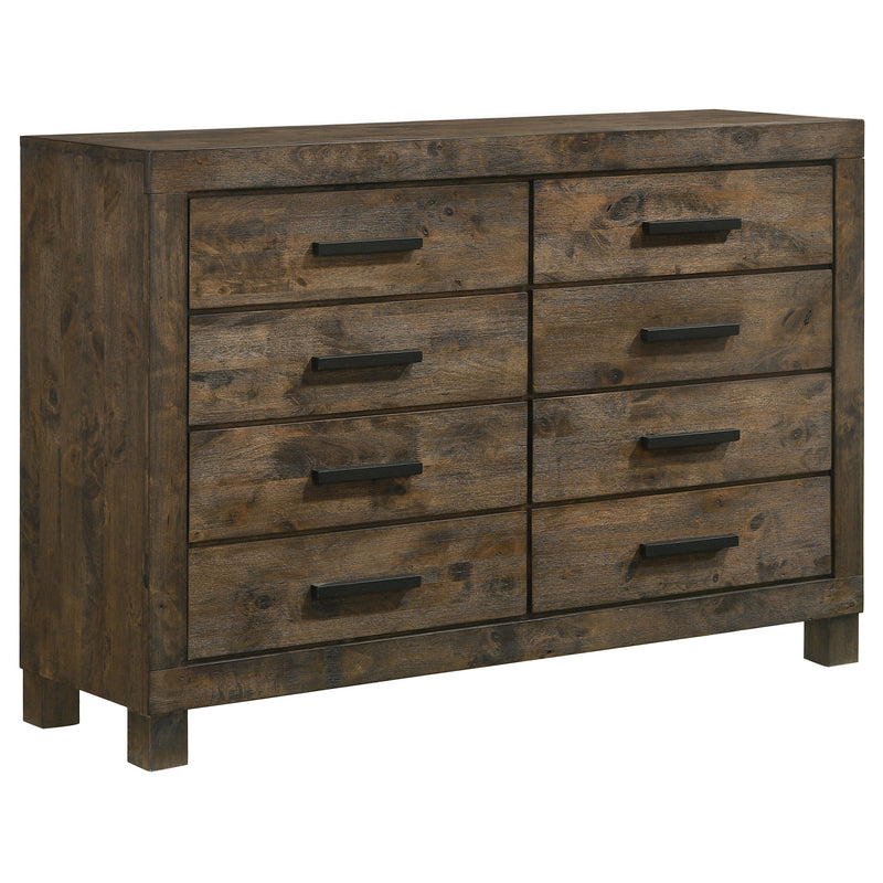 Juego de dormitorio Woodmont marrón dorado rústico
