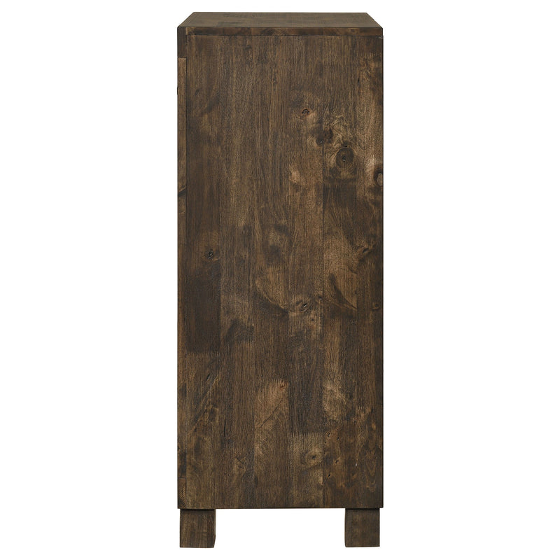 Cómoda de dormitorio de 5 cajones Woodmont, marrón dorado rústico