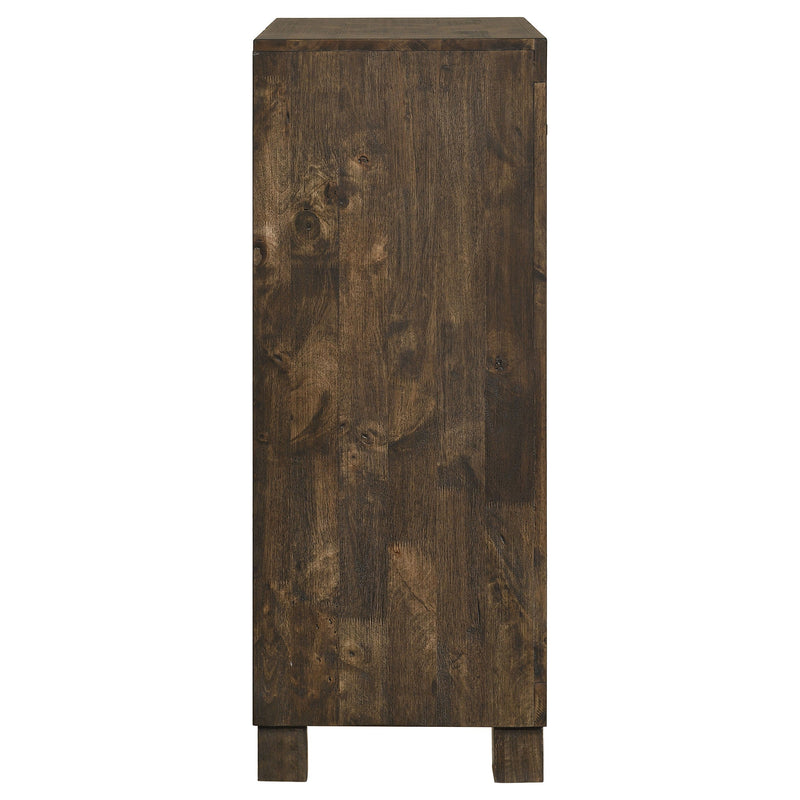 Cómoda de dormitorio de 5 cajones Woodmont, marrón dorado rústico